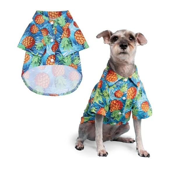 Pupteck Hawaiian Dog Shirt Puppy Polo Shirt Pineapple Costume for Pets - Medium - Picture 1 of 8